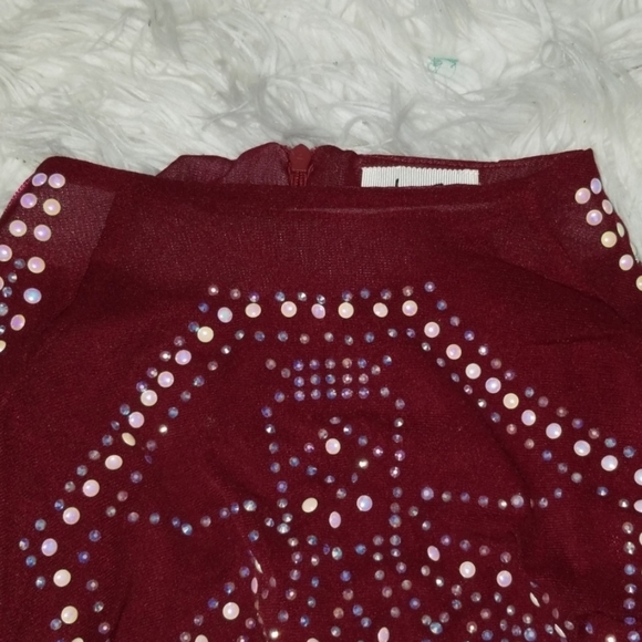 Wine studded mesh top - Picture 5 of 6